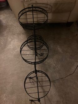 Flowers stand transitional iron black