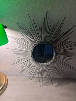 Metal Sunburst Wall Mirror