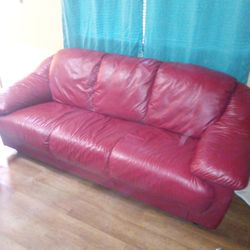 Red Leather Couch
