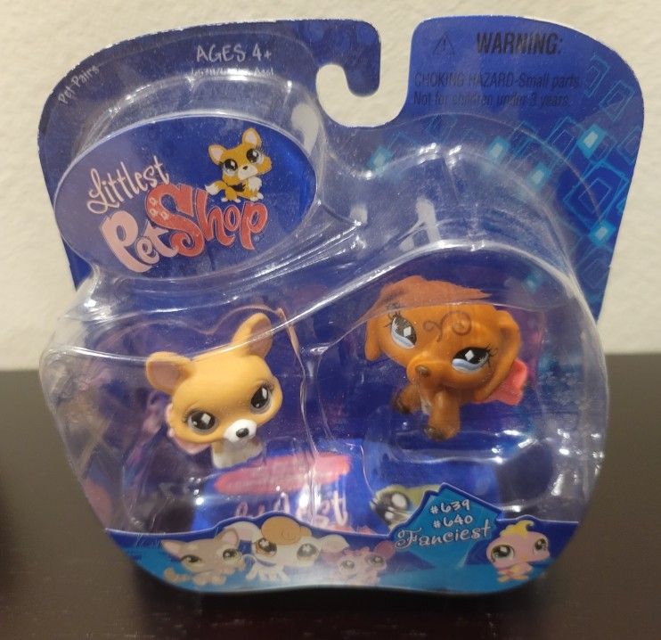 Littlest Pet Shop Pet Pairs Corgi & Dachshund, New, Retired