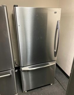 Maytag Bottom Freezer Refrigerator Stainless Steel