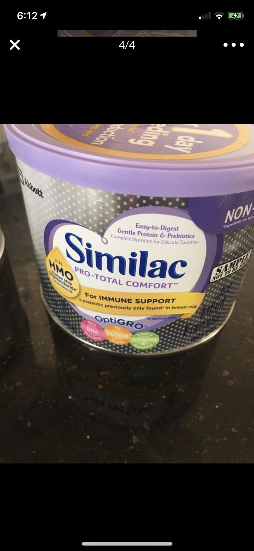 Baby formula similac pro total comfort