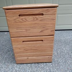 Oak File Cabinet.. Solid Oak Throughout