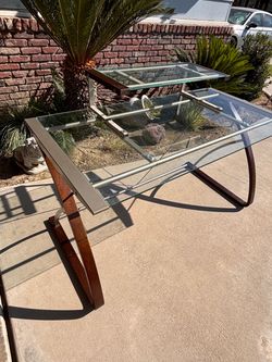 Office max glass desk