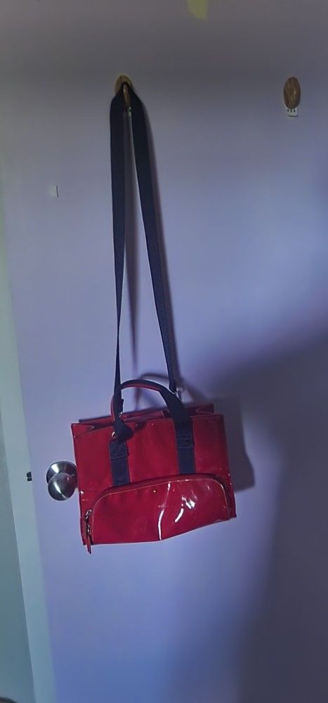 Tommy Hilfiger Red Patent Leather Hand Bag