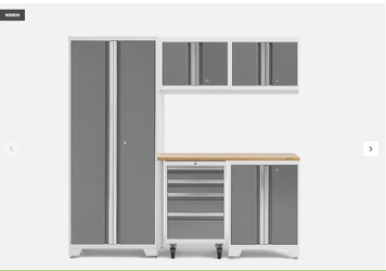 Moving Sale- New Age Products-Bold Series 7 Piece Garage Cabinet Set With Lights