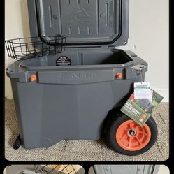 Ozark Trail Wheeled Cooler Handle Ice Chest 