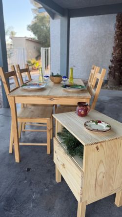 New Wooden dining & bedroom set.