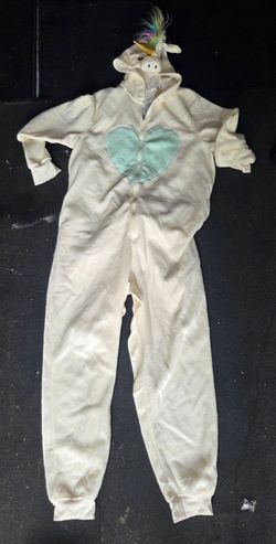 Girls Size Large Unicorn Designed One Piece Sleeper Zip Up