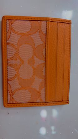 Coach Orange Card Holder 