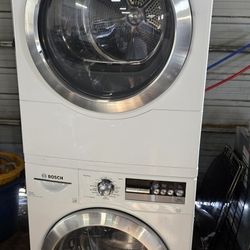 BOSCH STACKABLE  WASHER AND DRYER FRONT LOAD WORKS PERFECTLY 