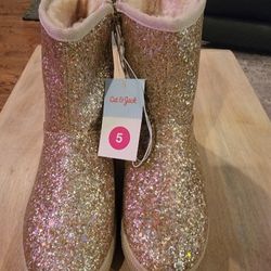 Cat & Jack Girls boots Size 5