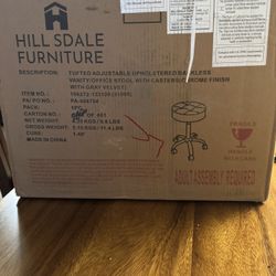 VANITY/OFFICE STOOL WITH CASTERS(CROME FINISH