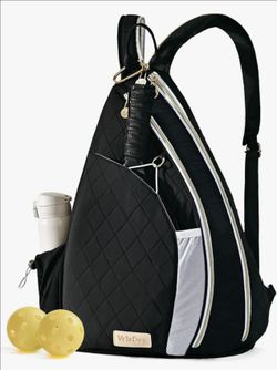 Pickleball bag with fence clip racquet backpack women's hand bag shoulder sling