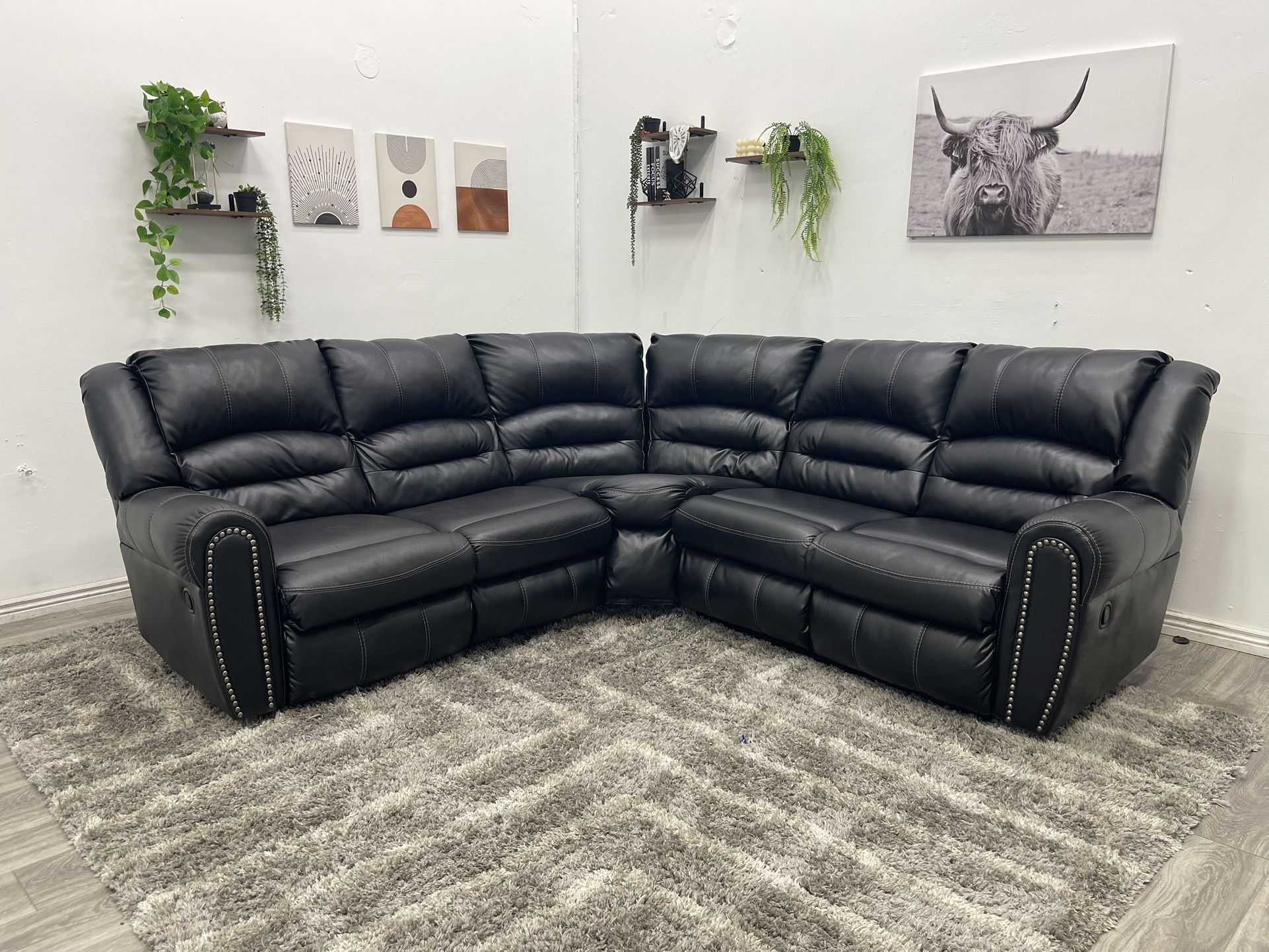 Sectional Manual Recliner Couch - Free Delivery