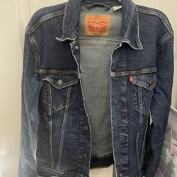 Levis Mens Dark Blue Denim Jacket Mens