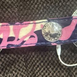 Vera Bradley Twice as Nice Keychain in Katalina Pink