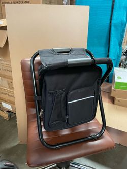 Insulated Backpack Cooler with Folding Stool Chair