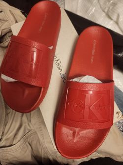 New Men's Red  Sandals Calvin Klein Size 10
