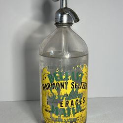 Approx 1930s Vintage Seltzer Bottle Belfast / Harmony Los Angeles *ULTRA RARE*