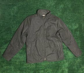 Medium Flint and Tinder men's york quilted waxed cotton jacket- Dark Olive