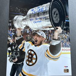 Brad Marchand 11X14 signed. PSA/DNA Authenticated Autograph. Negotiable 