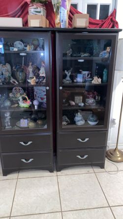 2 Curio Cabinets