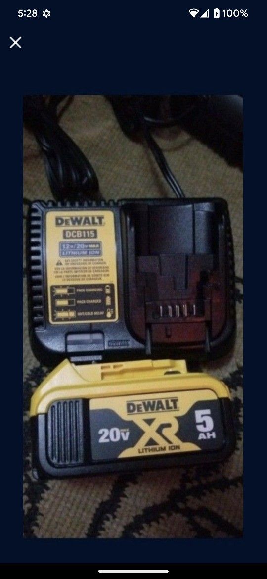 Dewalt Battery 5.0ah And Charger