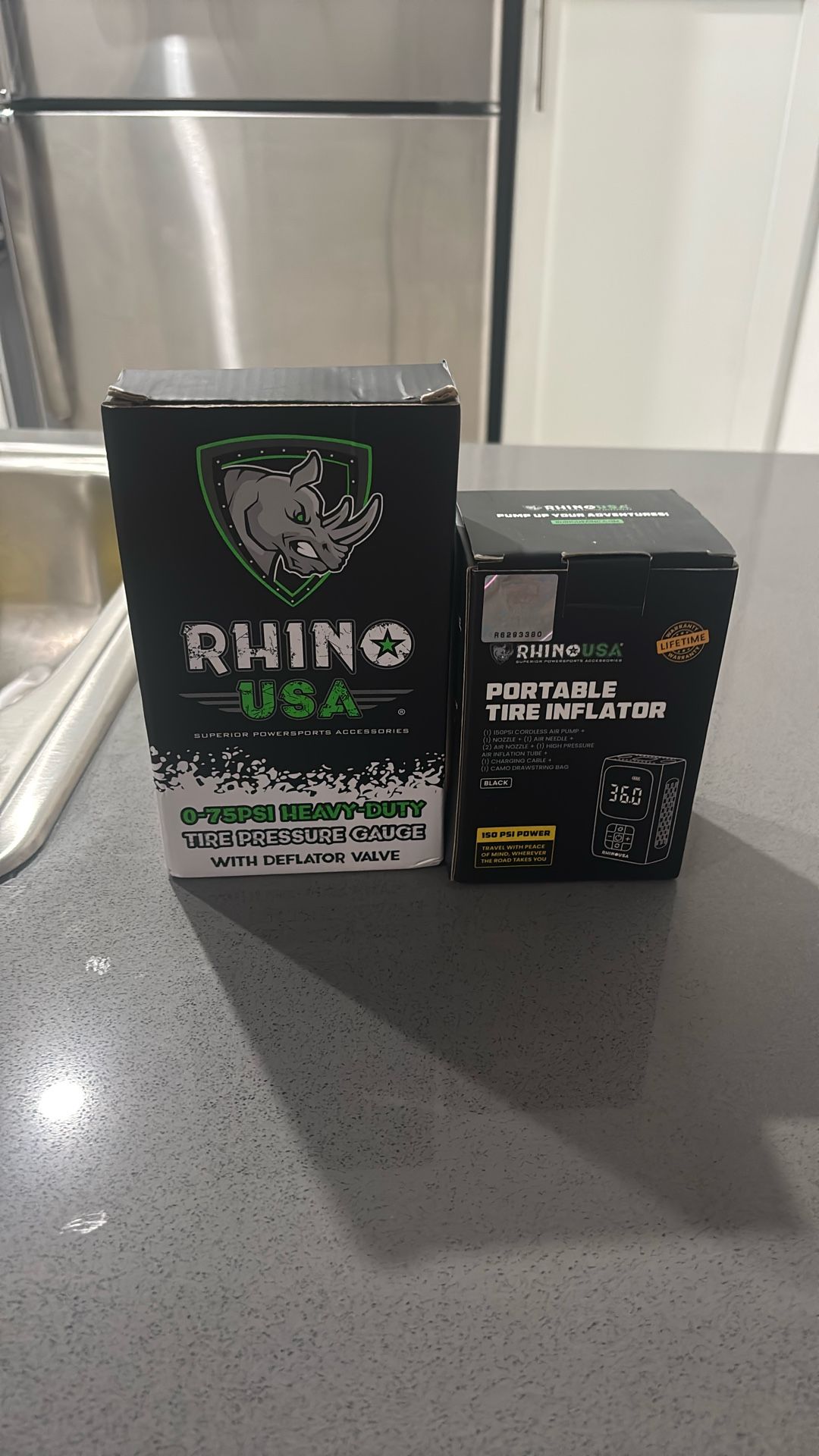 Rhino Portable Tire Inflator & Pressure Gauge