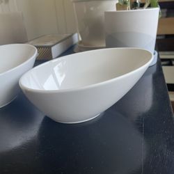 Two Slanted Small Serving Bowls 