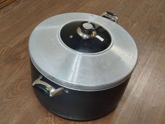 30 Qt Cooking Pot Glass Window Lid Vintage Stock Pot Dutch Oven