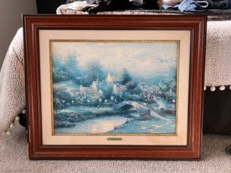 Thomas Kincaid Lamplight Village Painting