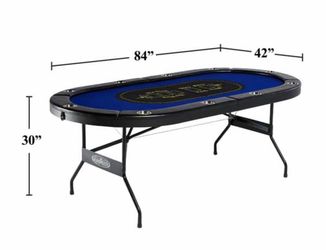 Barrington 10-Player Poker Table (Blue)