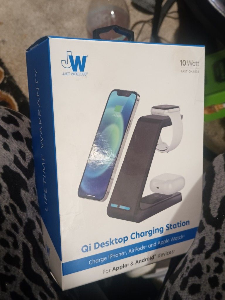 Brand New Just Wireless Charging Station Desktop Stand