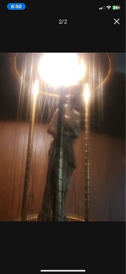 1970s Creators Inc. Rain Lamp, Greek Goddess Figurine, Quiet Motor, 34" Tall Beautiful Condition. Works Perfectly