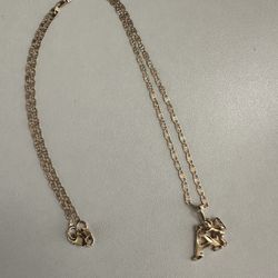 14k gold chain “ A “ 