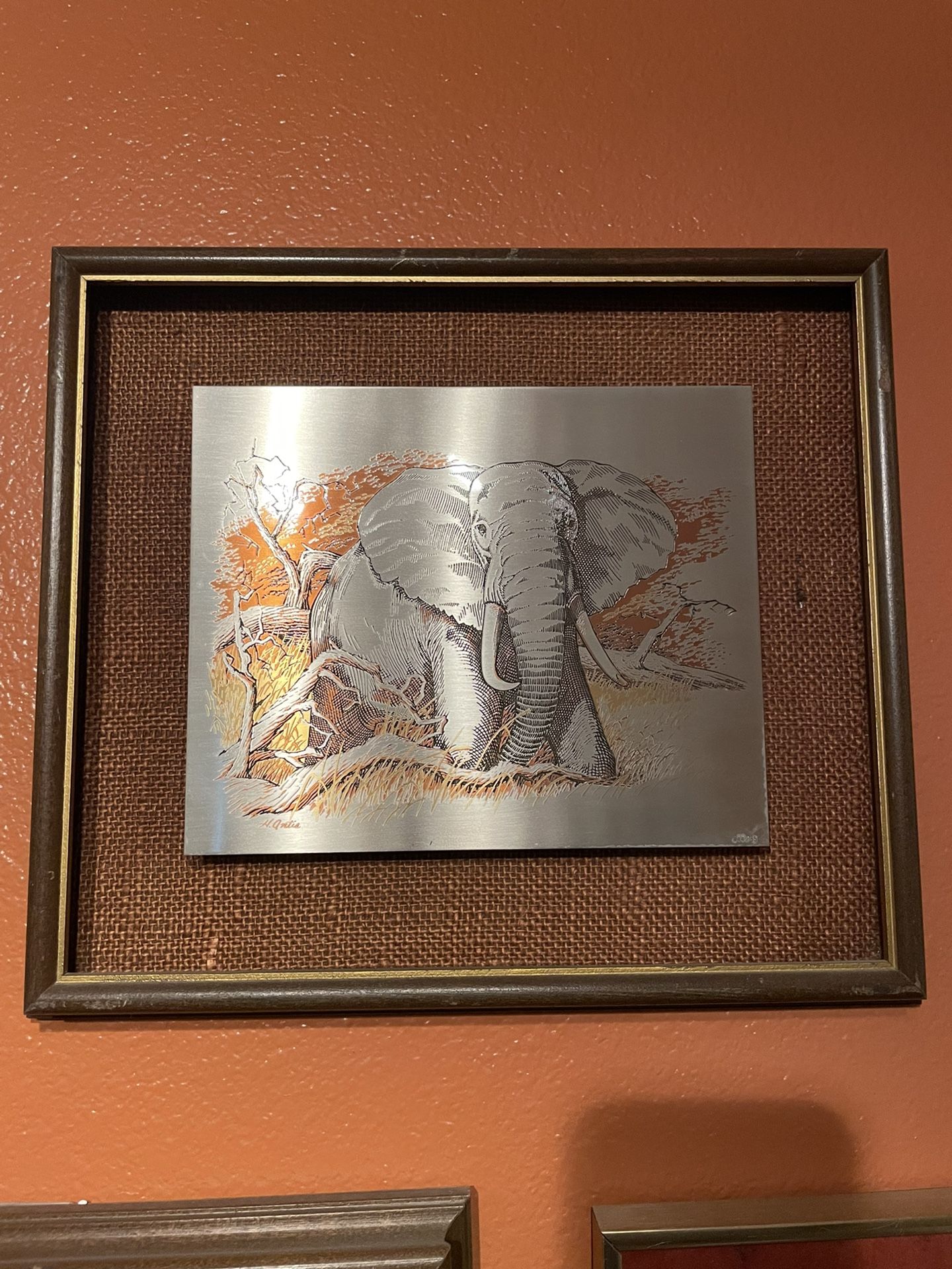 Vintage Harry Antis Framed Aluminum Art 444/3500