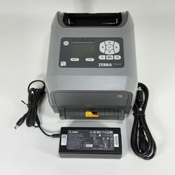 Zebra ZD620 Thermal Transfer Label Printer with Power Adapter - ZD62142-T11L01EZ