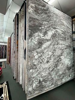 Large Abstract Area Rug Gray Brown