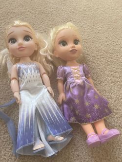 Disney Princess Elsa and Rapunzel Dolls