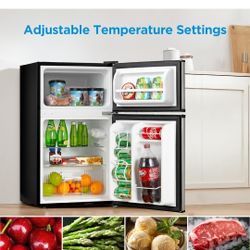 2 Door Mini Fridge 