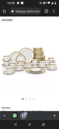 Charlotta gold dinnerware set