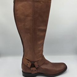 Frye 1 RIGHT BOOT ONLY~AMPUTEE Womens  Phillip Harness Brown Tall Zip Leather 6