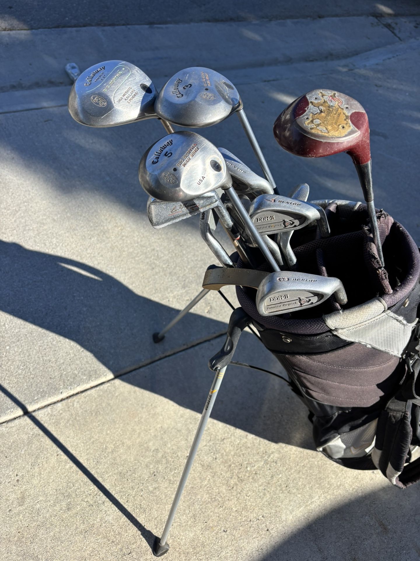 Golf Clubs with Callaway golf bag right handed