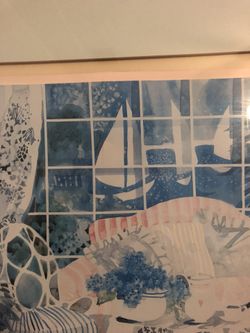 Large picture and wooden frame 39x32