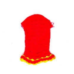 Vintage Barbie Neon Red Halter Top