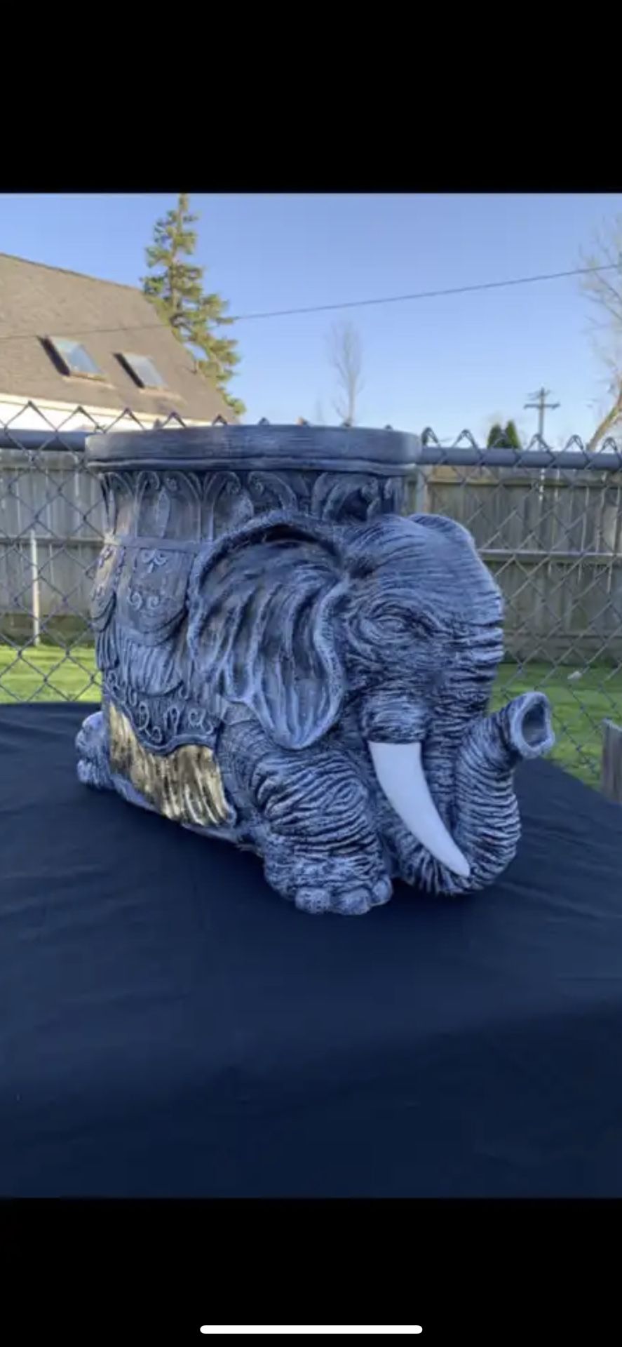 Large elephant floor table