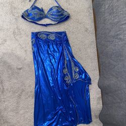 Electric Blue Belly Dancing Outfit 