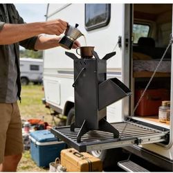 Portable Folding Rocket Stove. Outdoor Camping, Picnicking, Home, Travel, Lightweight Picnic, Firewo