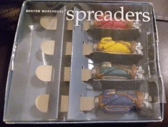Boston Warehouse Golf Bag Spreaders Set Of 4 Stainless In Package 1995